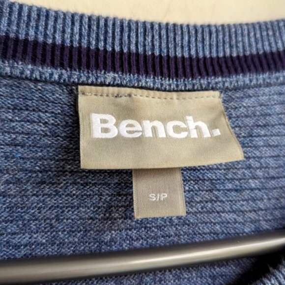Bench 100% cotton blue ribbed crewneck sweater - Picture 4 of 4